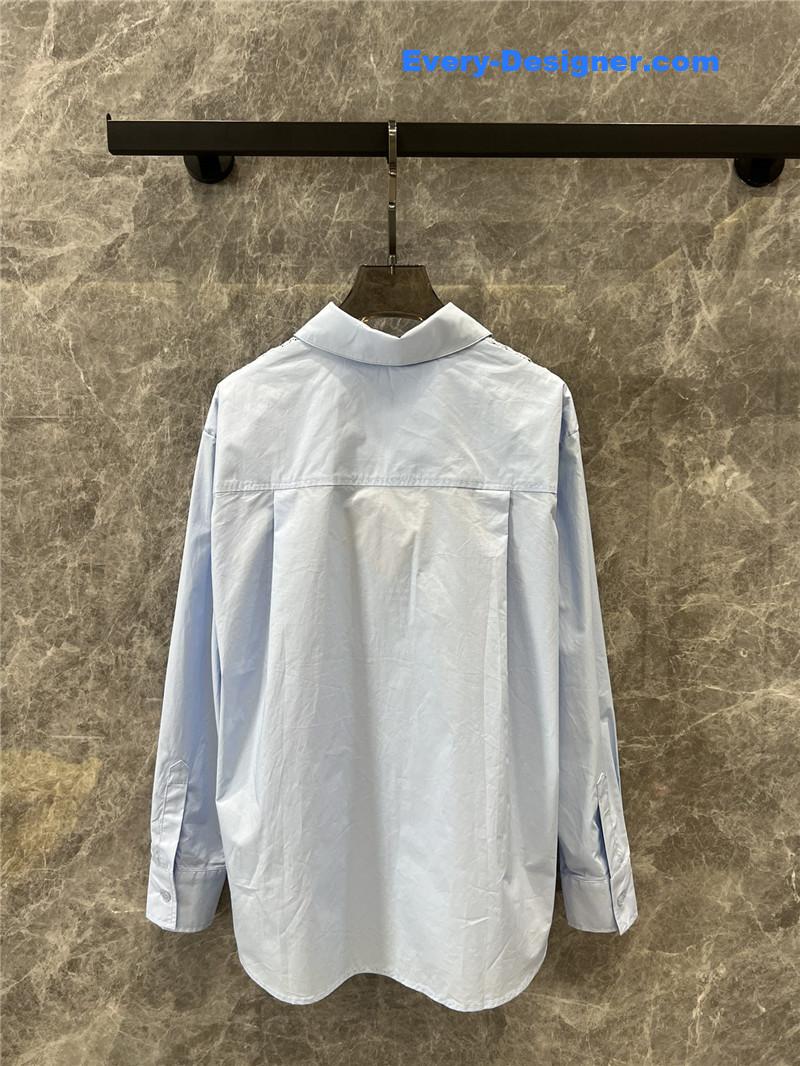 M1um1u hollow long-sleeved shirt replica clothes