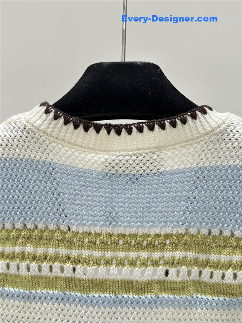 Ch**el knitted v-neck vest replica d&g clothing