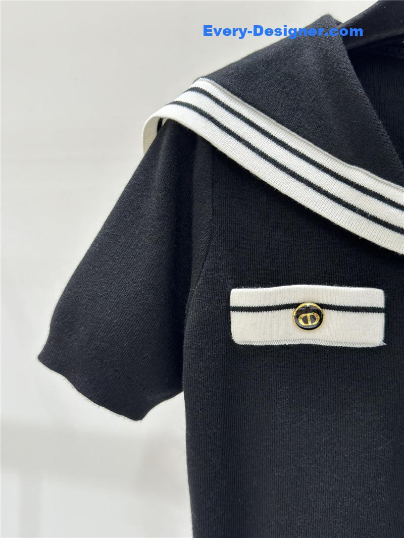 D10r bee embroidery knitted short sleeves replica clothes