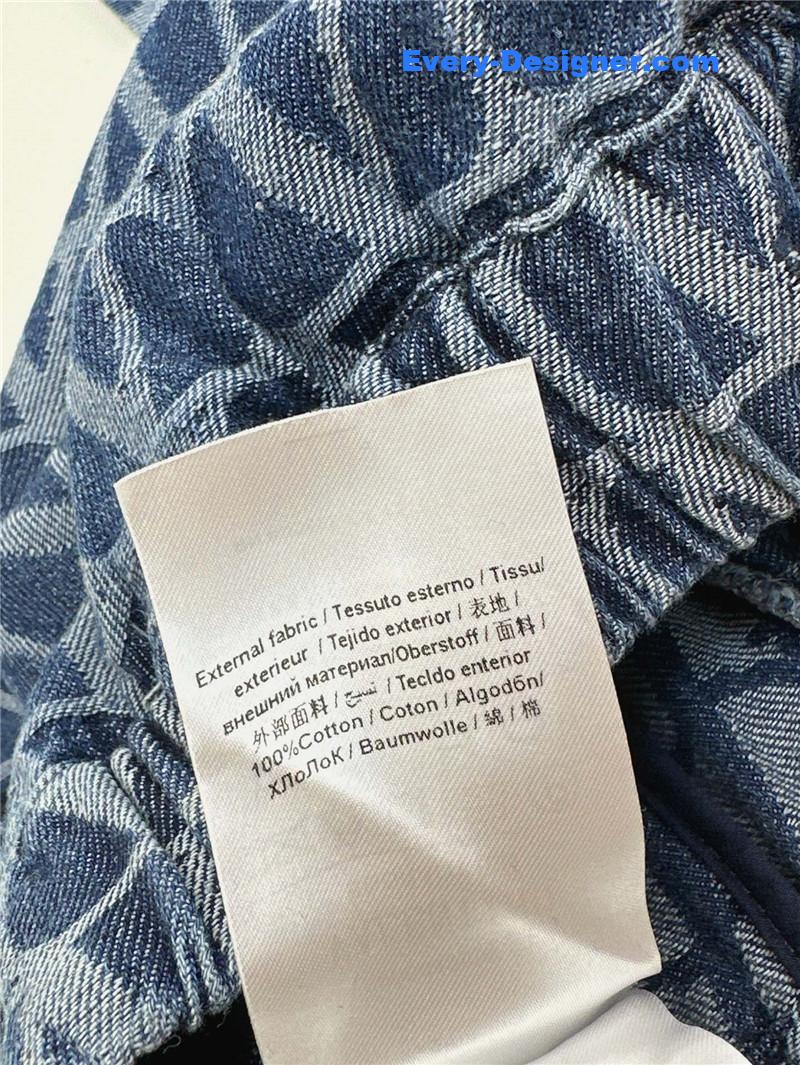 Va1e*ntin0 v jacquard denim trousers replica clothing sites