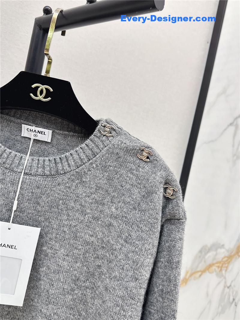 Ch**el lock shoulder sweater replica designer clothes