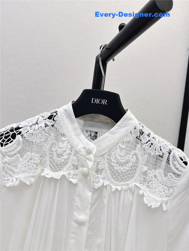 Zimm cashew embroidery hollow long dress replicas clothes