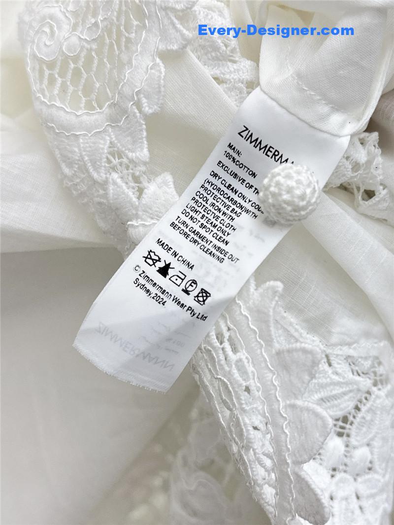 Zimm cashew embroidery hollow long dress replicas clothes