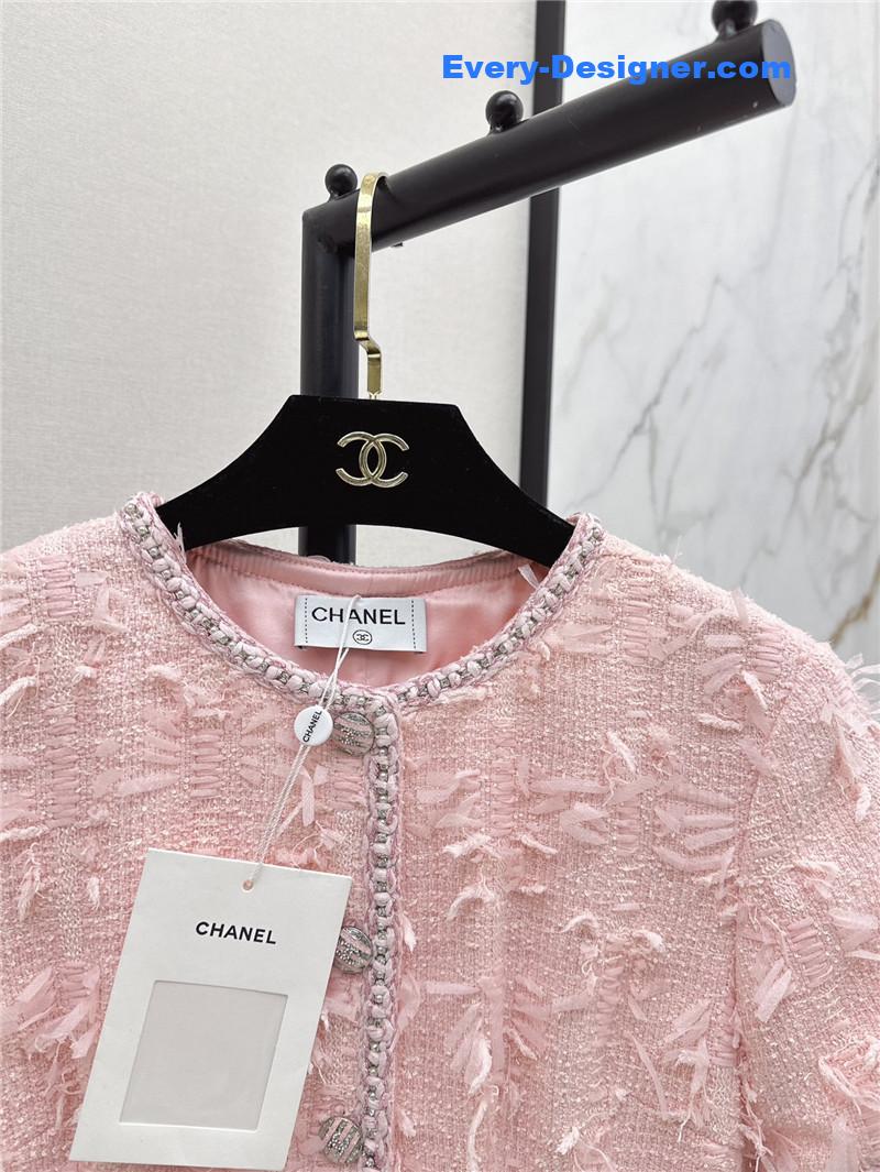 Ch**el fringed woven fabric jumpsuit replica d&g clothing