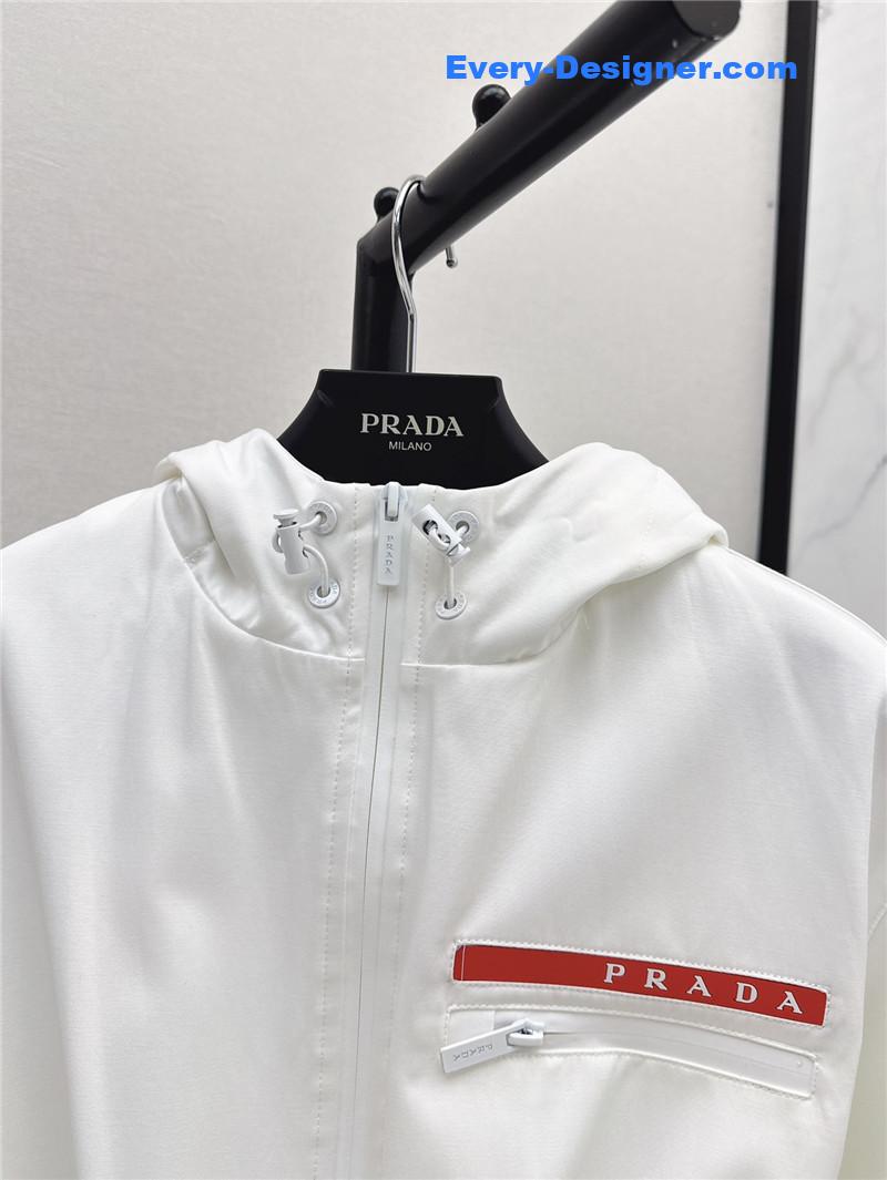 Pra*a workwear hooded windbreaker jacket replica clothing sites