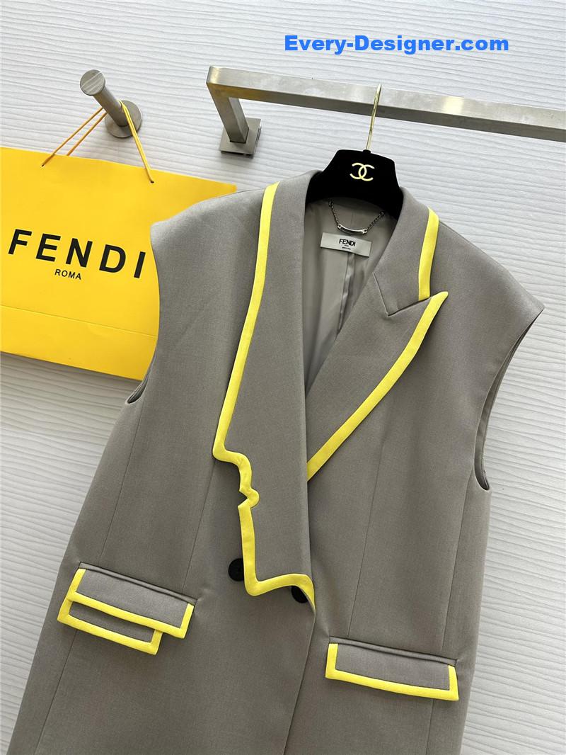 F**di color block vest jacket replica d&g clothing
