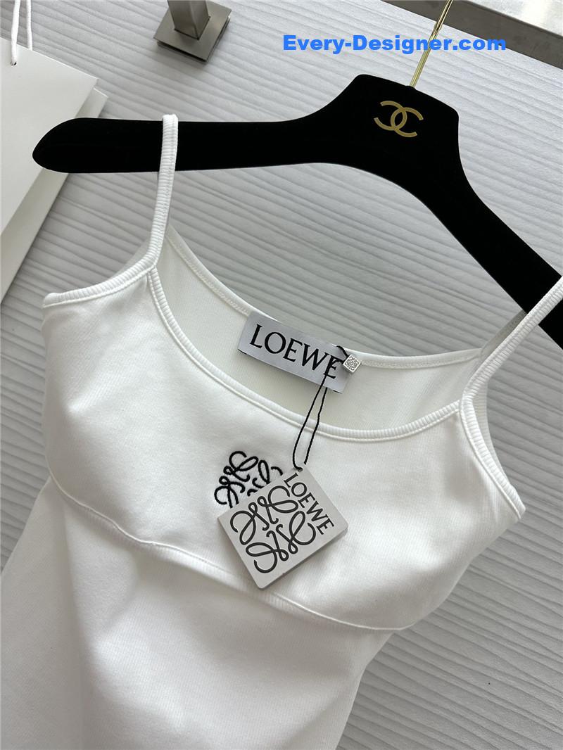 L0ew* logo embroidered fake two piece suspenders replica clothing