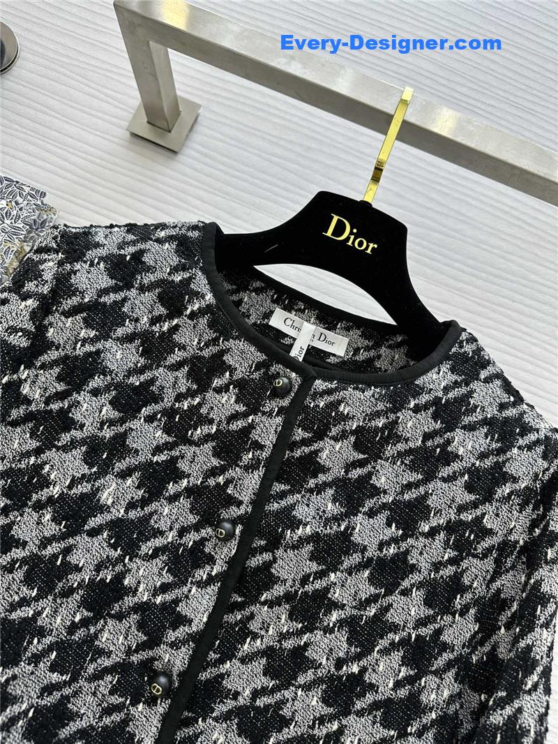 D10r houndstooth ribbon woven jacket replica designer clothes