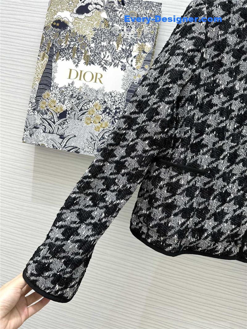 D10r houndstooth ribbon woven jacket replica designer clothes