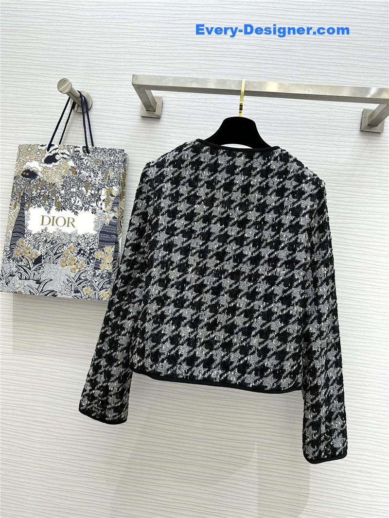 D10r houndstooth ribbon woven jacket replica designer clothes