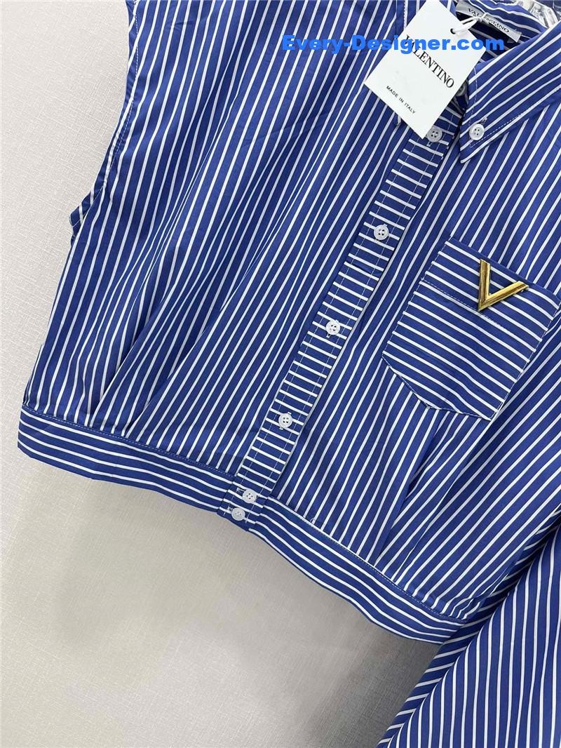 Va1e*ntin0 striped dress replica designer clothing websites