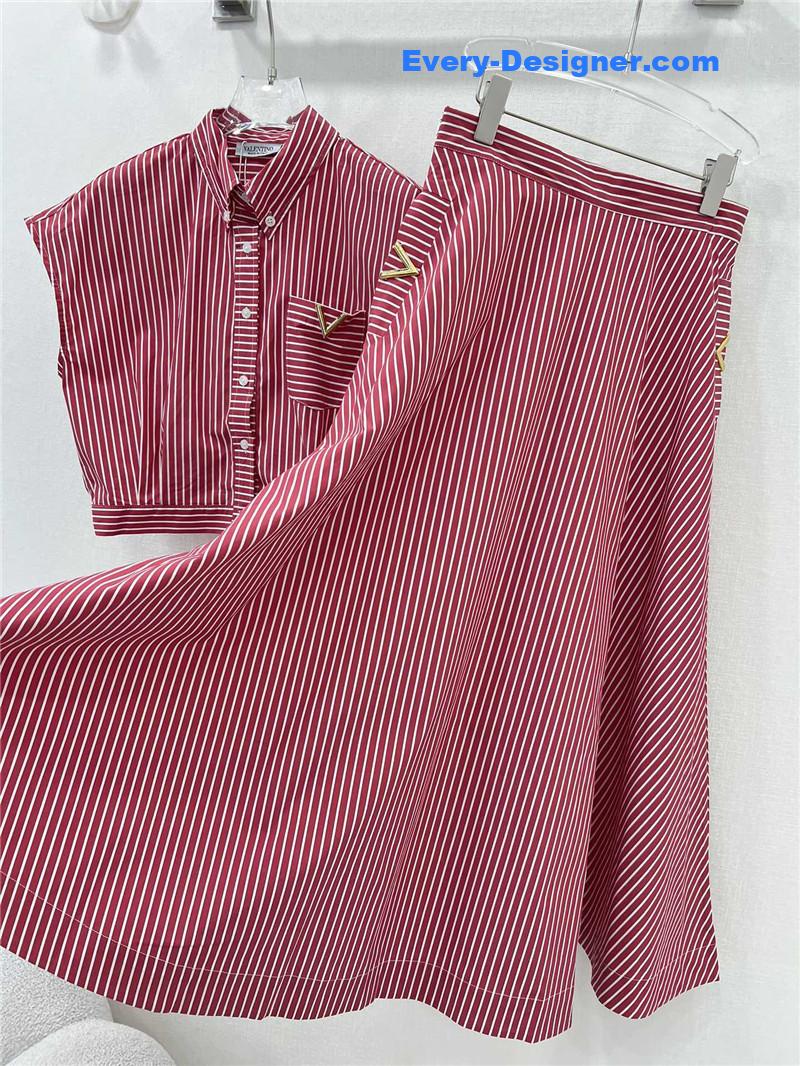 Va1e*ntin0 striped dress replica designer clothing websites