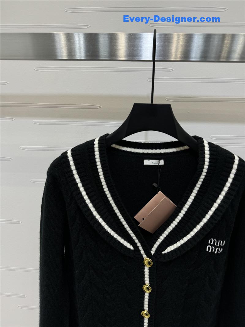 M1um1u gold button long-sleeved cardigan replica clothing sites