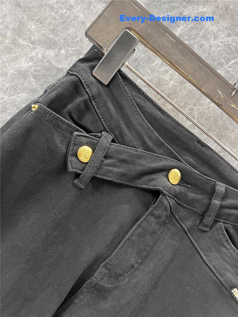 M1um1u flared rhinestone jeans replica clothing sites