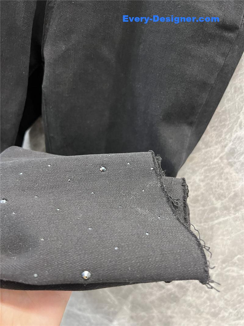 M1um1u flared rhinestone jeans replica clothing sites