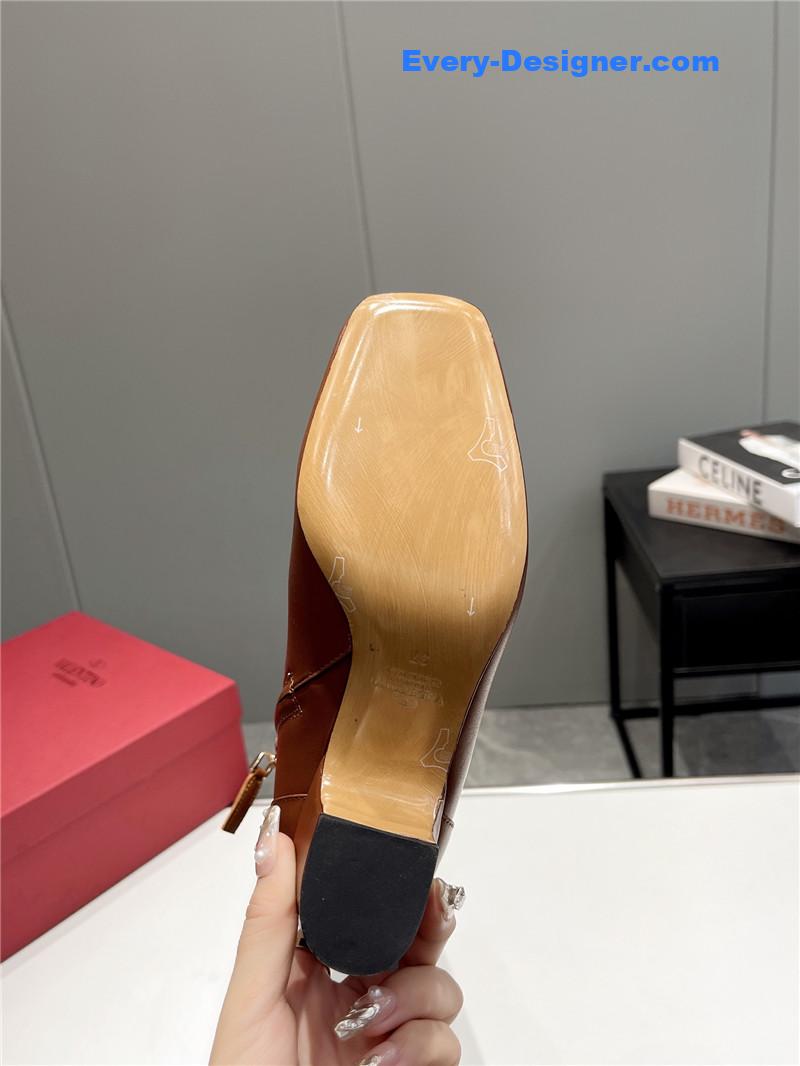 Va1e*ntin0 garavani tan-go keen high boots in brown