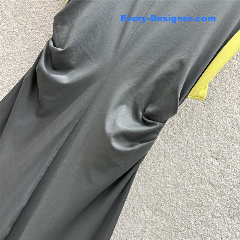 Pra*a contrast color hem flying dress replicas clothes