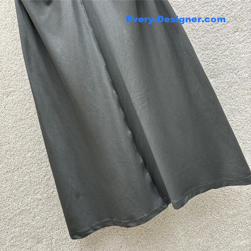 Pra*a contrast color hem flying dress replicas clothes