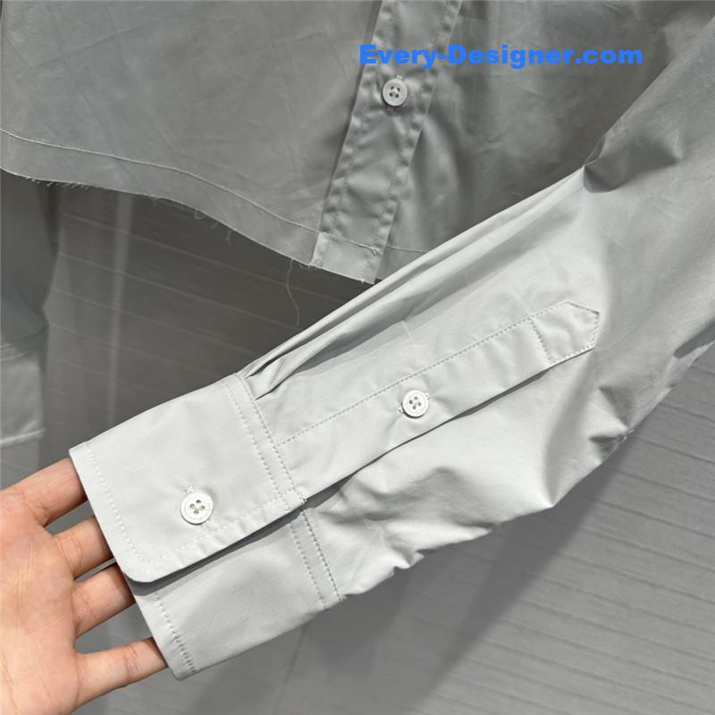 L0ew* hollow embroidery short shirt replica clothing sites