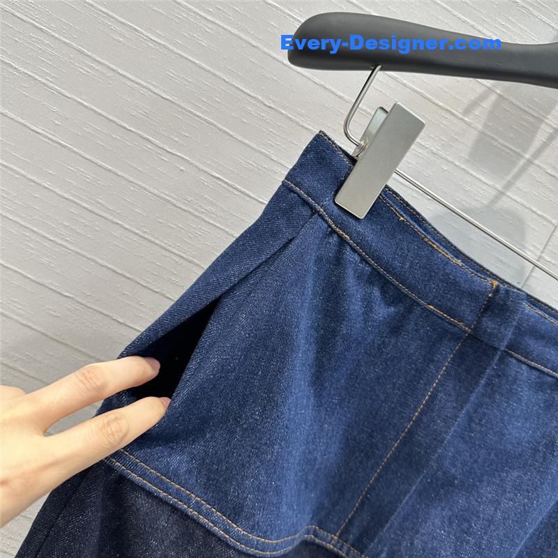 F**di colorblock denim long skirt replica d&g clothing