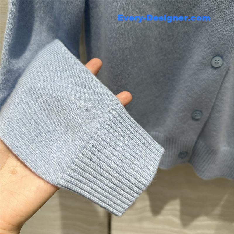 Miu Miu Light Blue Cashmere Cardigan