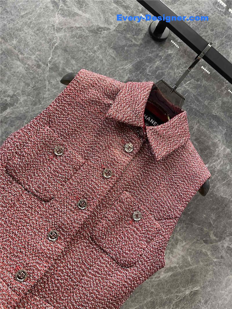 Ch**el silk lining vest jacket replica clothing