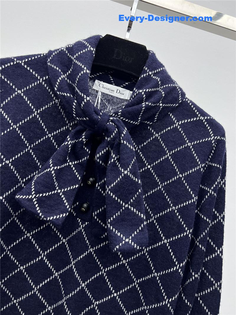 d10r bow D1am0nd sweater replicas clothes