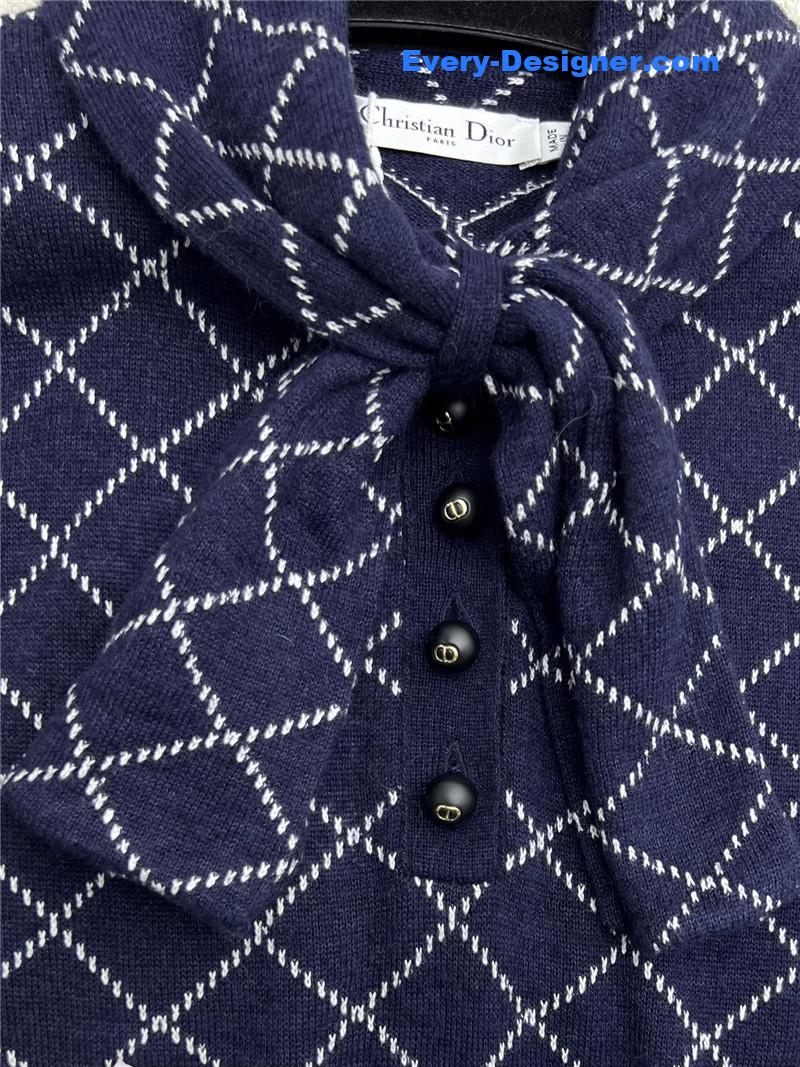 d10r bow D1am0nd sweater replicas clothes