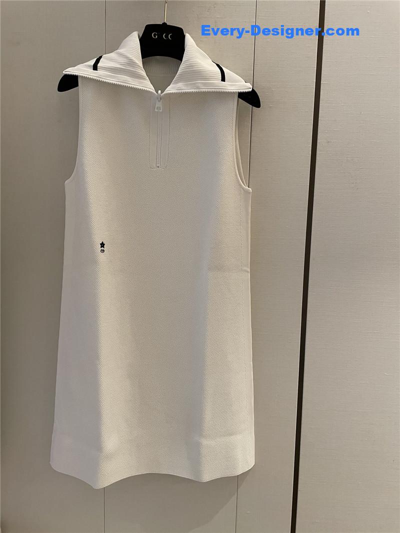 D10r navy collar knitted dress cheap replica designer clothes