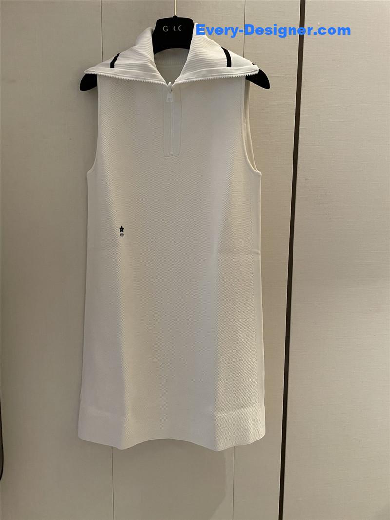 D10r navy collar knitted dress cheap replica designer clothes