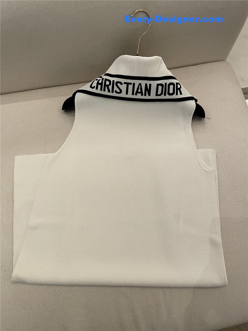 D10r navy collar knitted dress cheap replica designer clothes