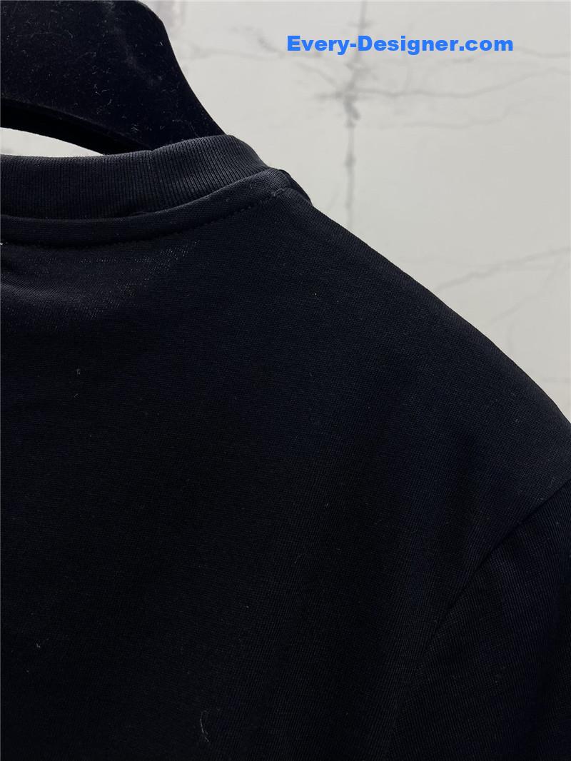 Ch**el mesh stitching long-sleeved straight t-shirt replicas clothes