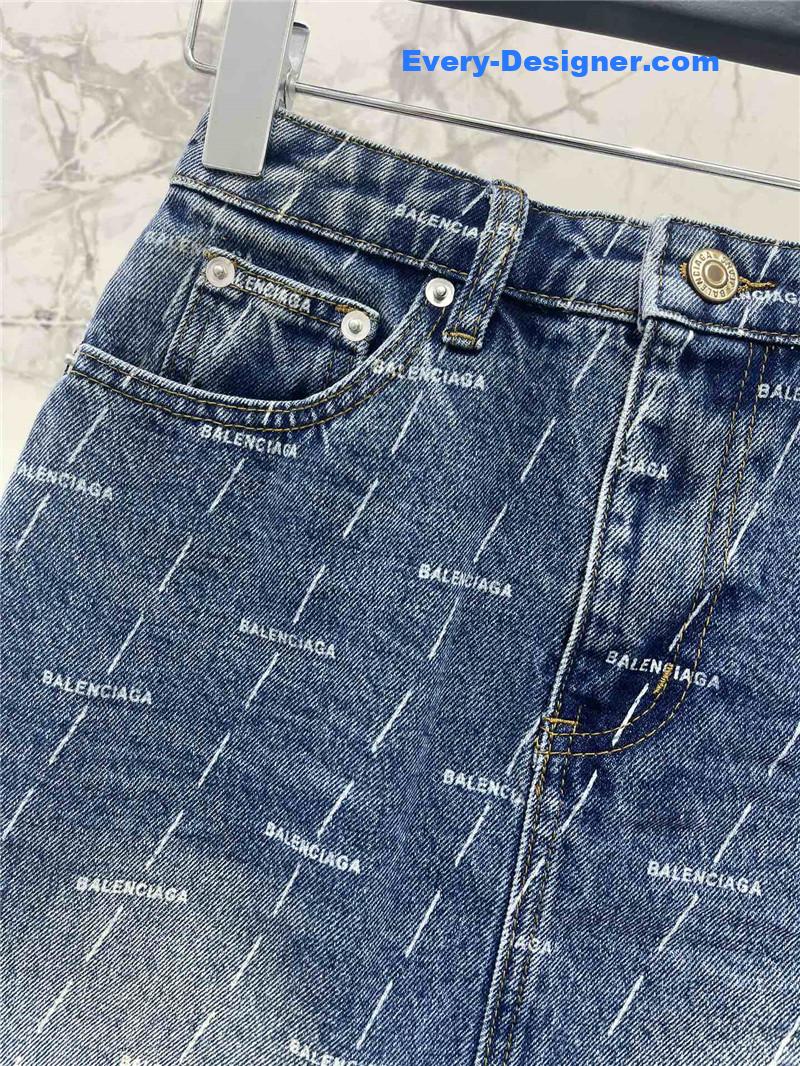 Ba1en*iaga washed distressed denim skirt replica clothing sites