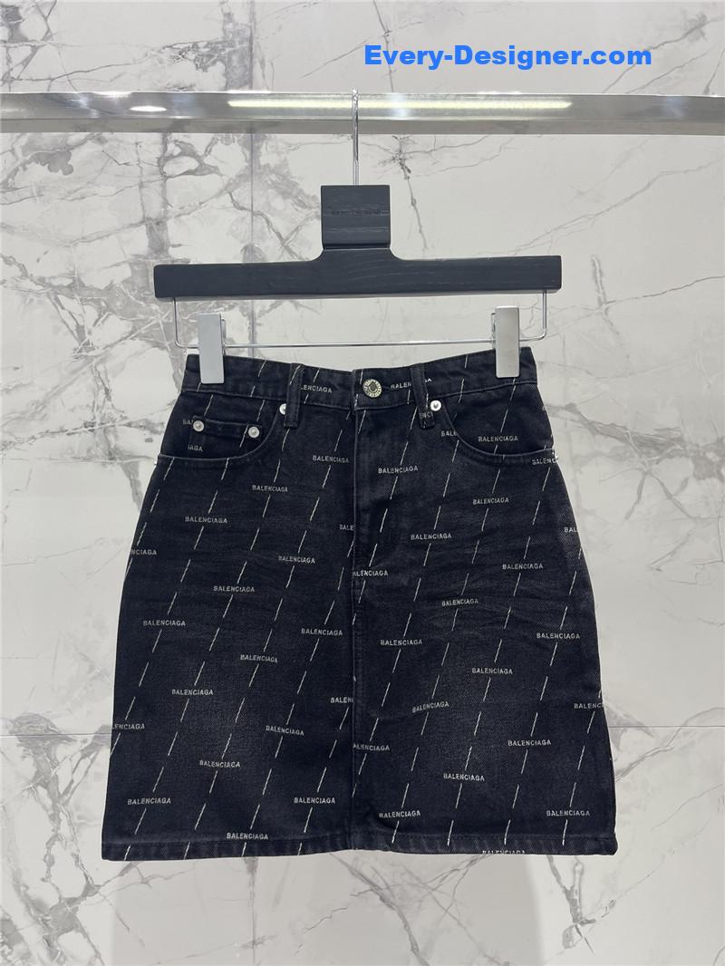 Ba1en*iaga washed distressed denim skirt replica clothing sites