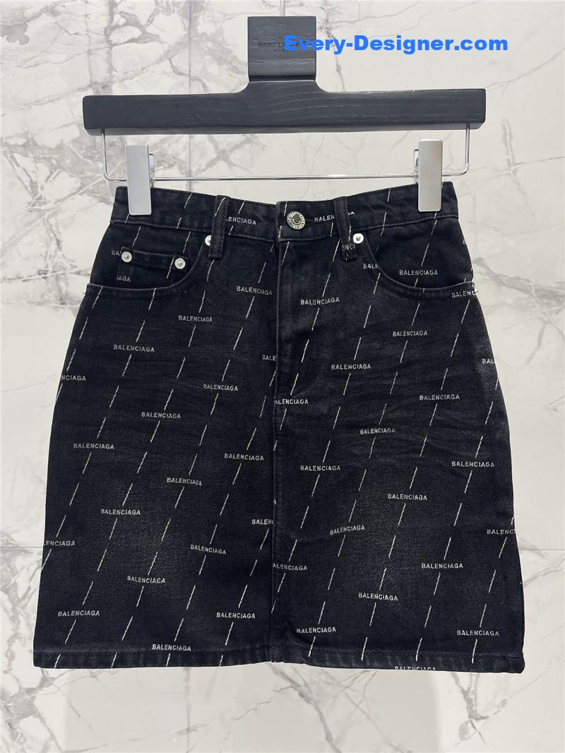 Ba1en*iaga washed distressed denim skirt replica clothing sites