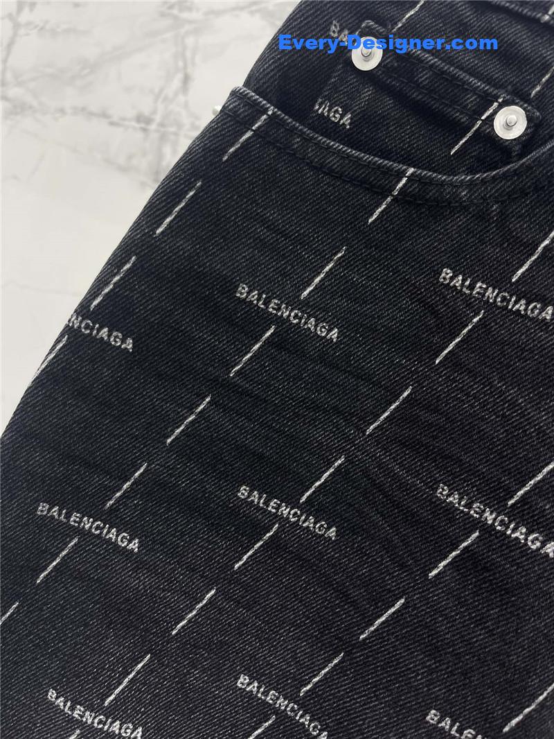 Ba1en*iaga washed distressed denim skirt replica clothing sites