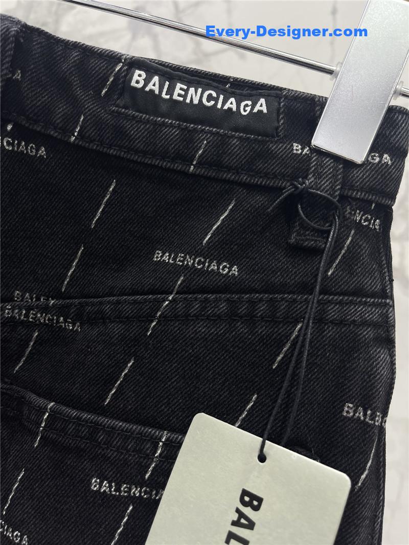 Ba1en*iaga washed distressed denim skirt replica clothing sites