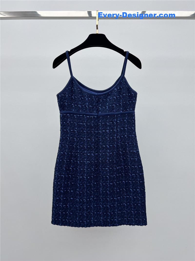 Ch**el tweed suspender dress replica clothes