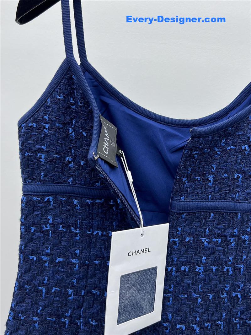 Ch**el tweed suspender dress replica clothes