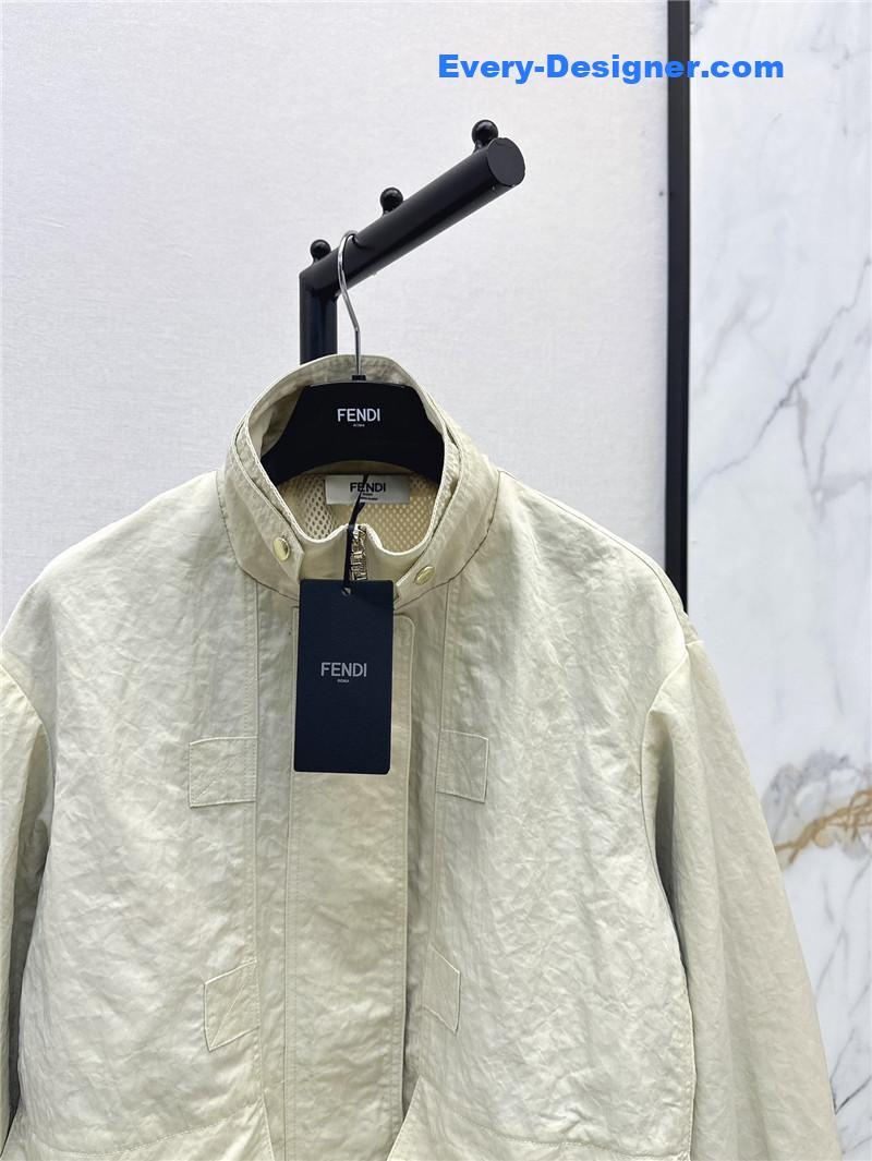 F**di new stand collar trench coat replica clothing sites