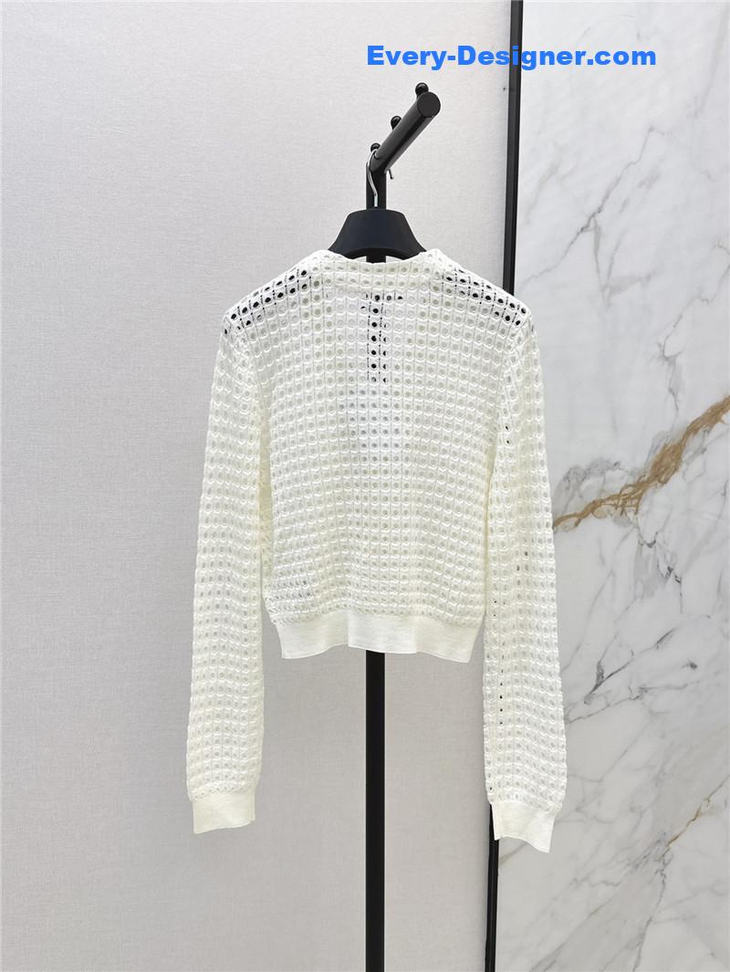 Balmain hollow knit cardigan replica clothes