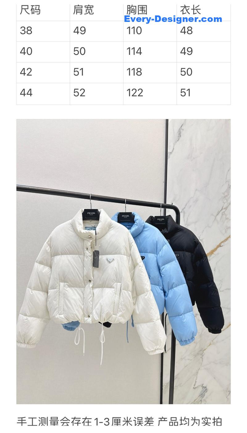 Pra*a bread short down jacket replica clothing sites