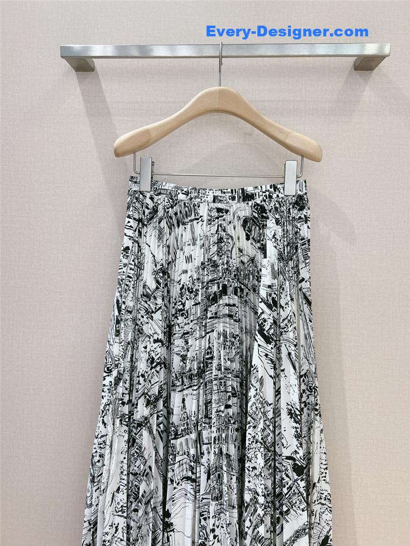 D10r ink paris city pleated skirt replica clothes