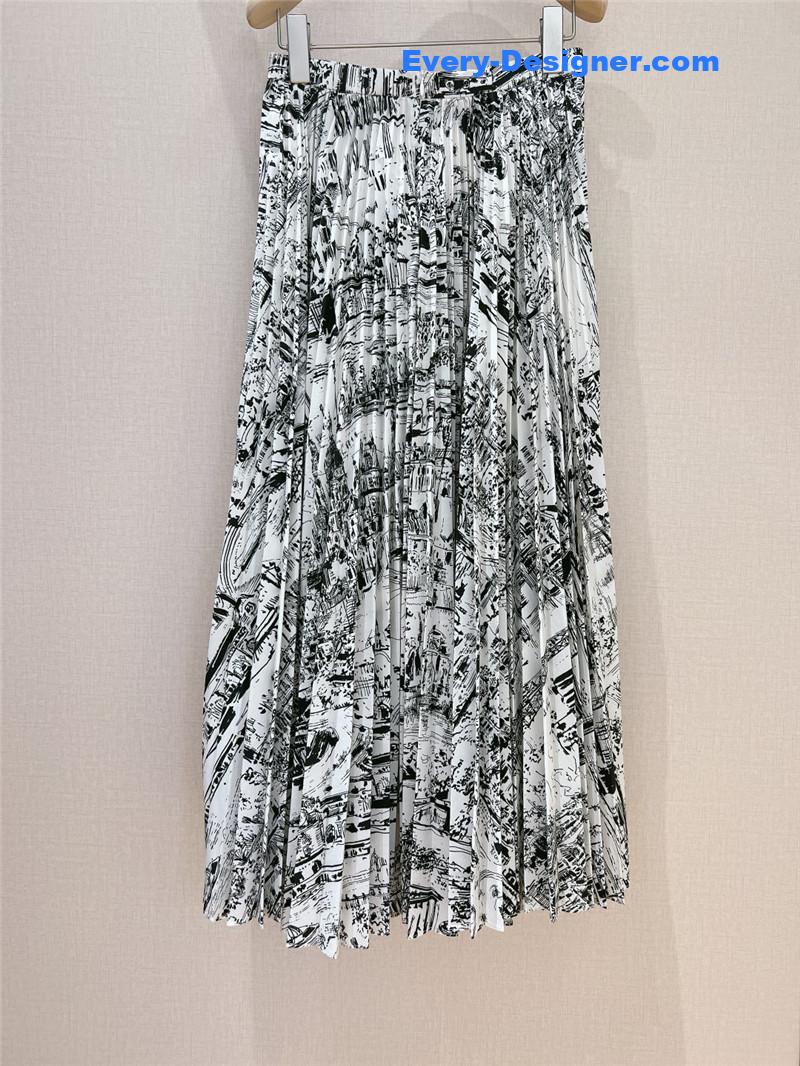D10r ink paris city pleated skirt replica clothes