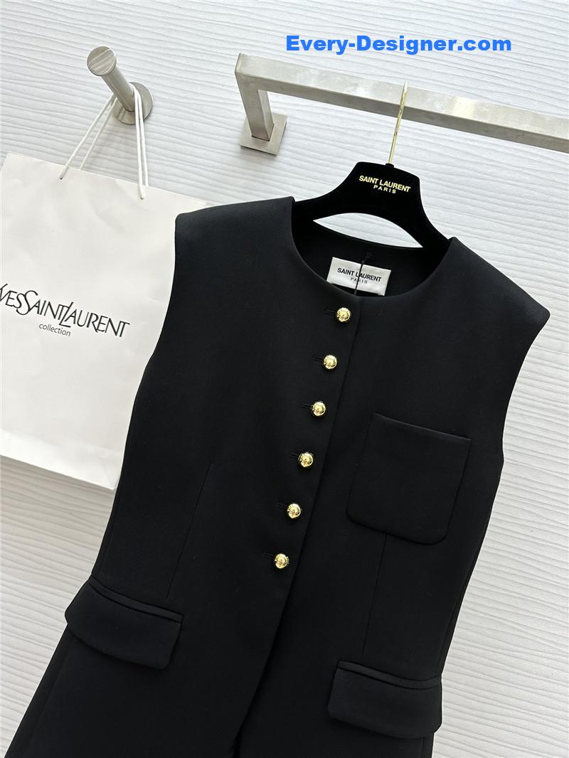 Y51 metal button vest replica d&g clothing
