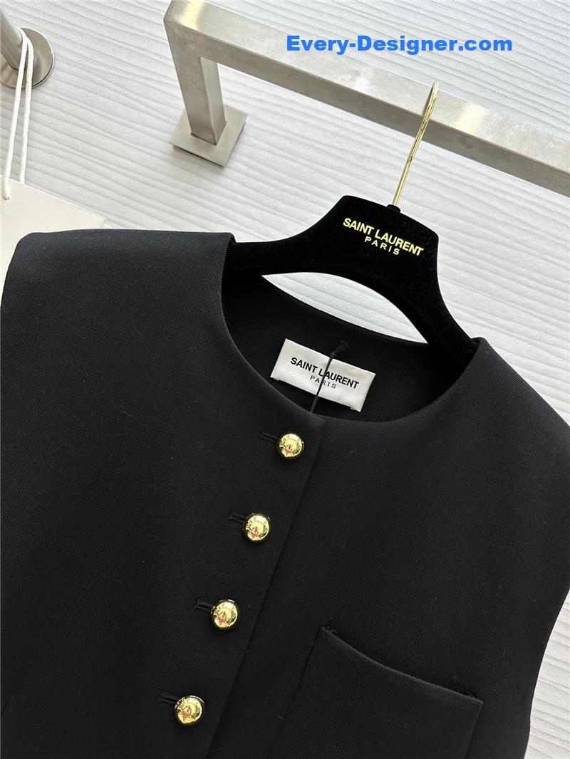 Y51 metal button vest replica d&g clothing