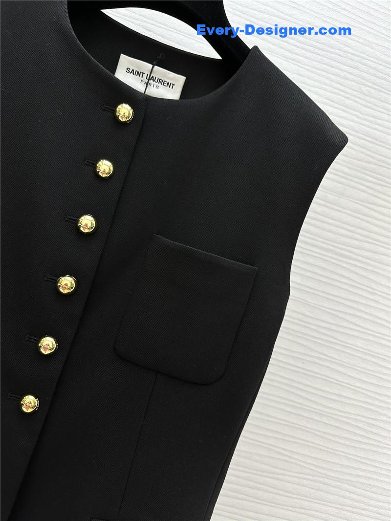 Y51 metal button vest replica d&g clothing