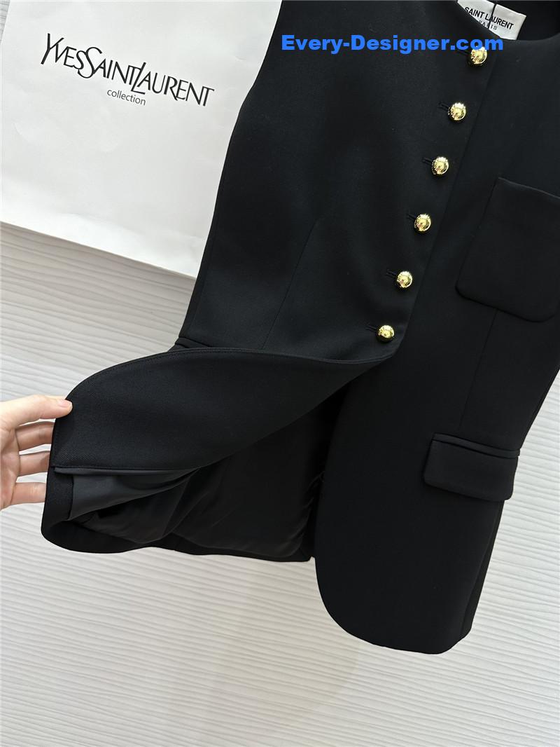 Y51 metal button vest replica d&g clothing