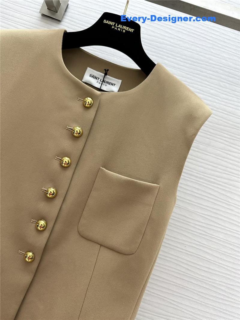 Y51 metal button vest replica d&g clothing