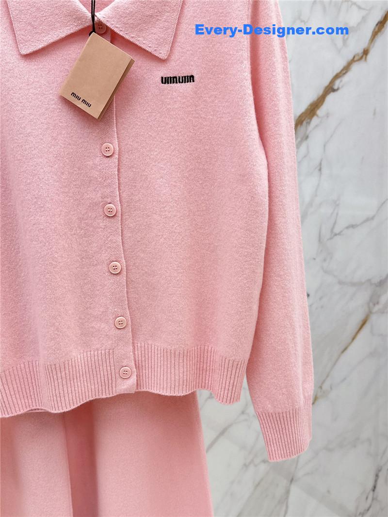 M1um1u new knitted suit replica d&g clothing